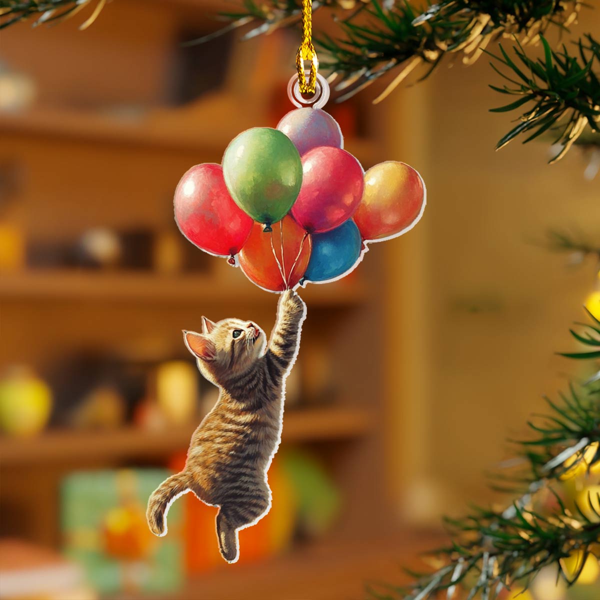 Acrylic Ornament Balloon Cat Heartfelt Ornament For Mom