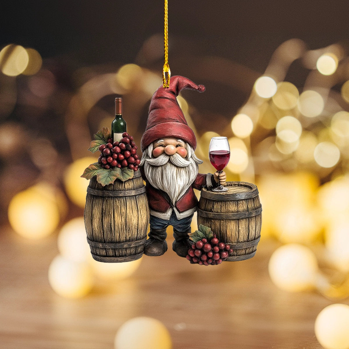 Acrylic Ornament Barrel Bliss Gnome Must-Have Holiday Tree Ornament