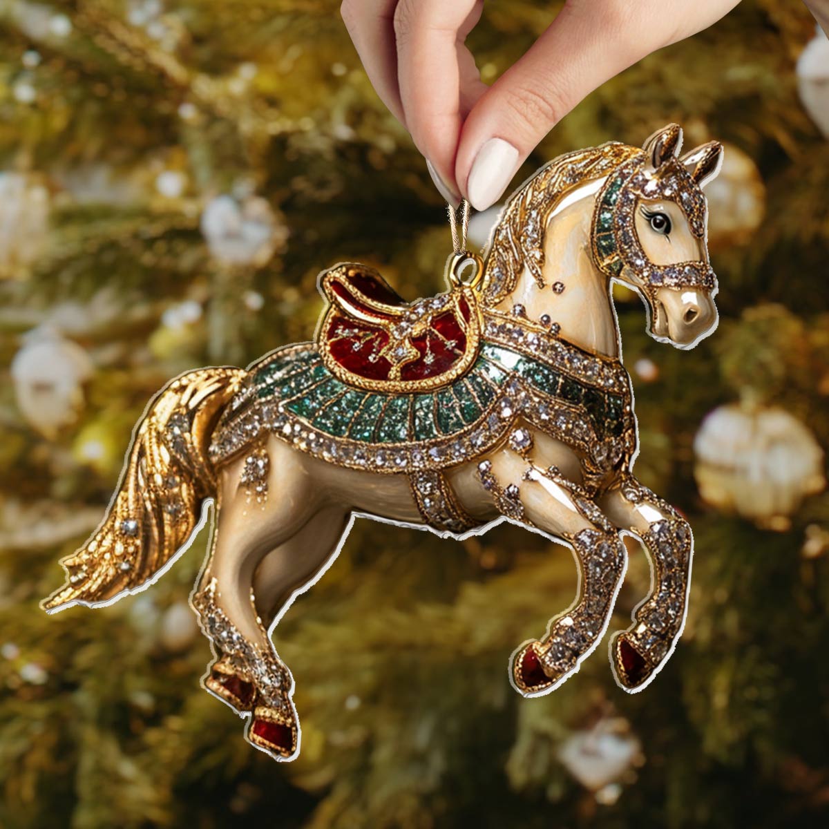 Acrylic Ornament Beautiful Horse Heartwarming Family Ornament Keepsake