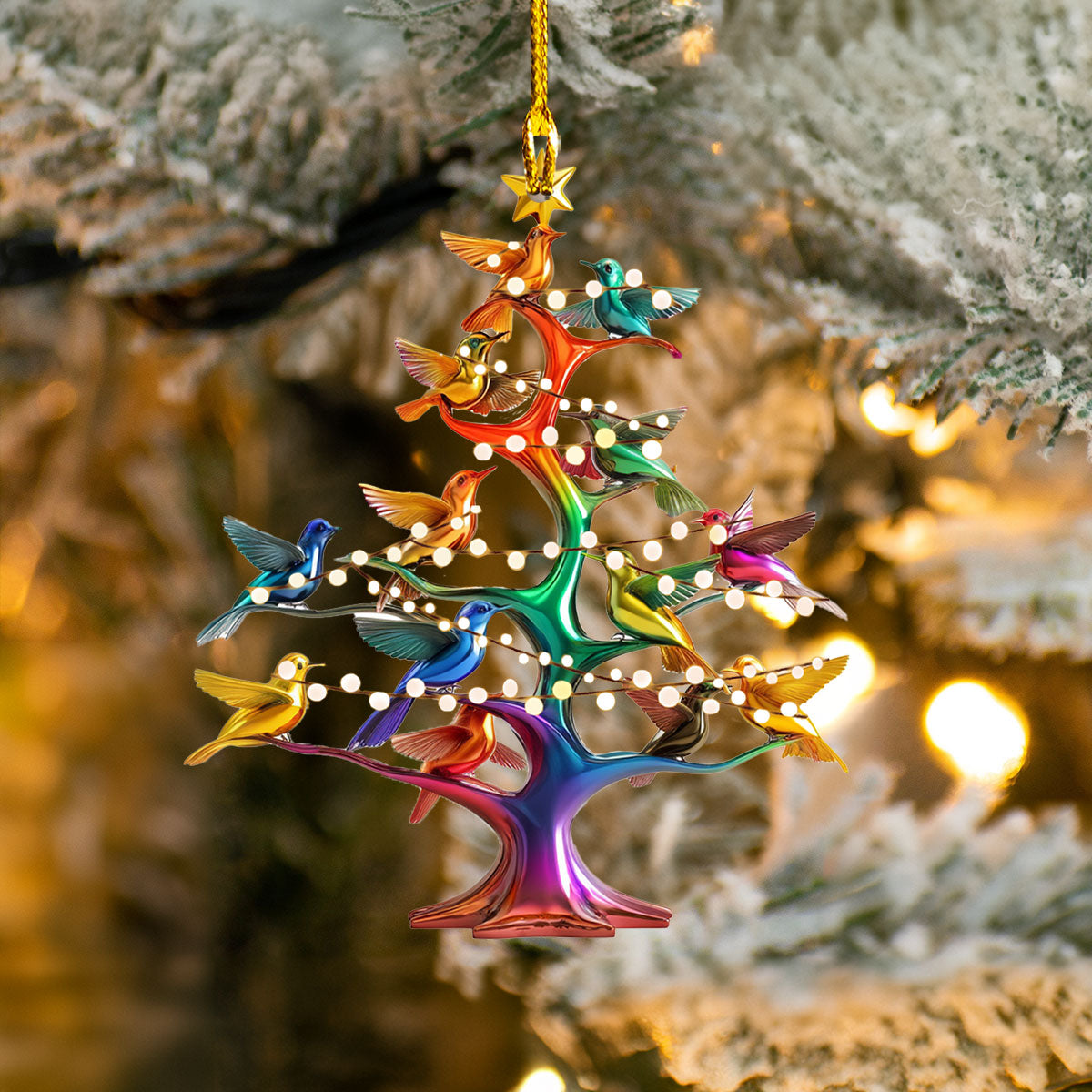 Acrylic Ornament Bird Tree Festive Living Room Ornament