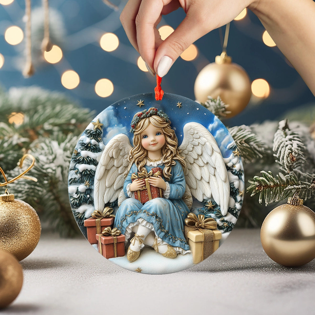 Acrylic Ornament Blessed Angel Unique Merch Ornament Gift