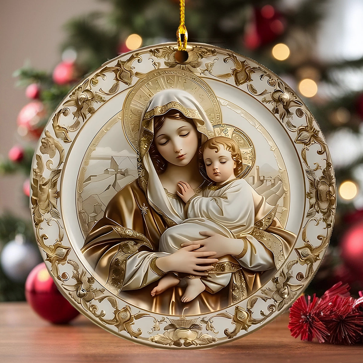 Acrylic Ornament Blessed Mother And God Magical Christmas Spirit Ornament