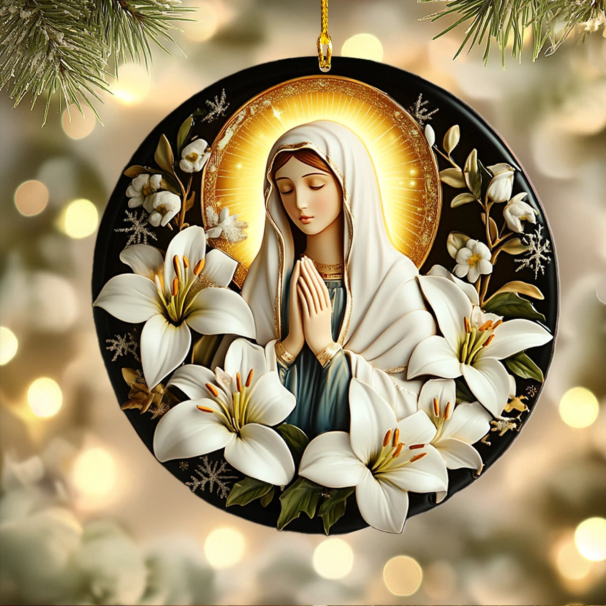 Acrylic Ornament Blessed Virgin Festive Merch Ornament Design