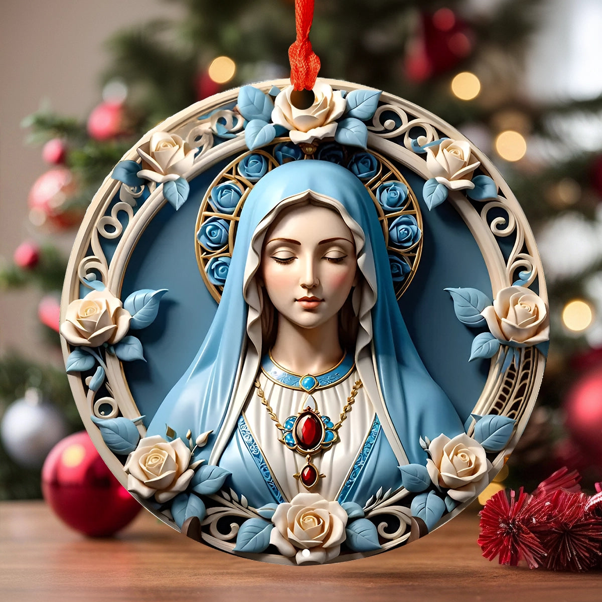 Acrylic Ornament Blessed Virgin Mary Joyful Tree Ornament Collection