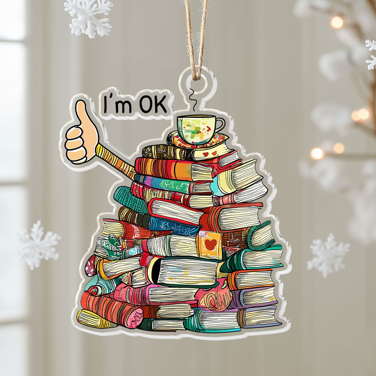 Acrylic Ornament Book Lovers Chaos Holiday Merch Collection