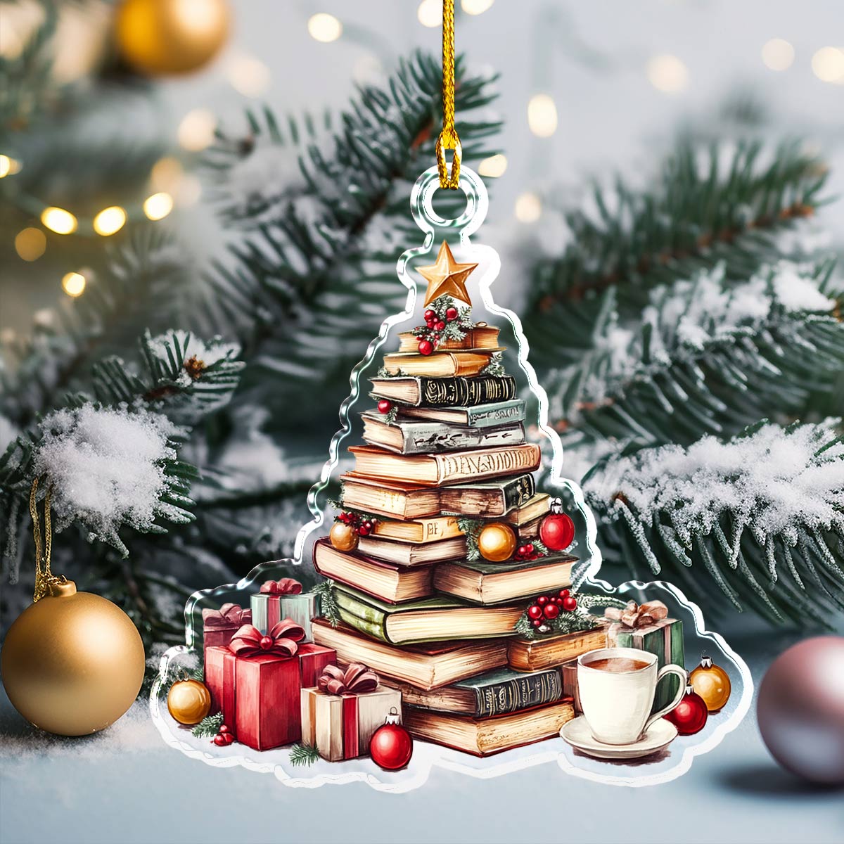 Acrylic Ornament Book Tree.1 Heartwarming Family Ornament Keepsake