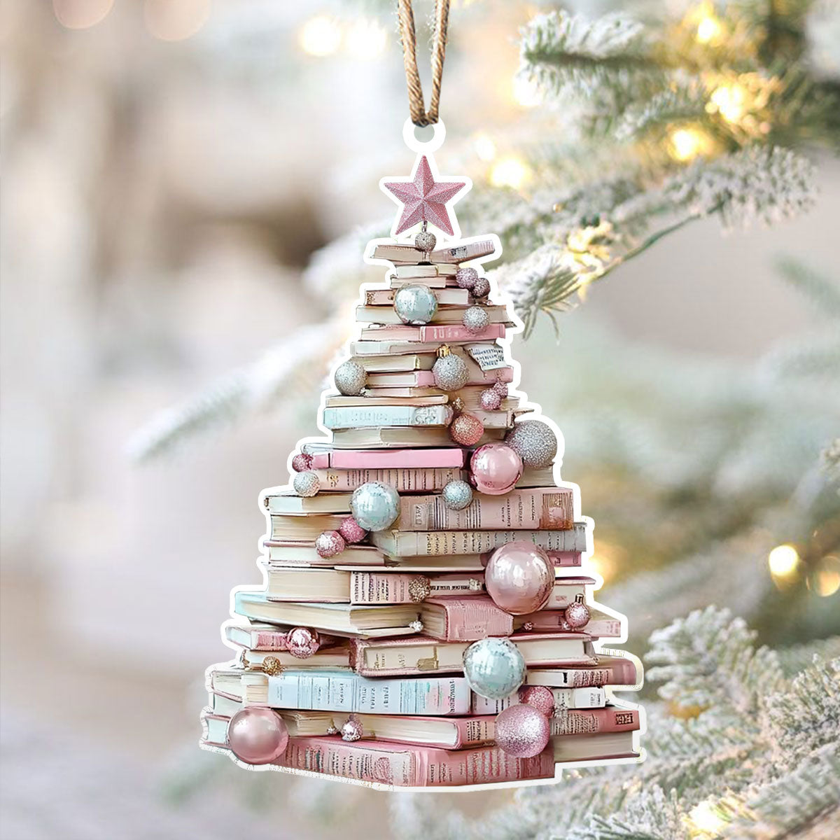 Acrylic Ornament Bookish Christmas Tree Lovely Ornament Gift For Him