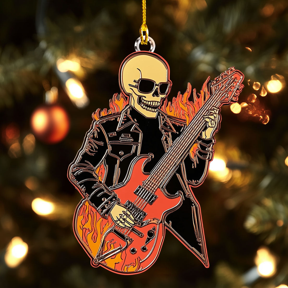 Acrylic Ornament Burning Solo Skull Ornament Lovely Holiday Ornament Gift