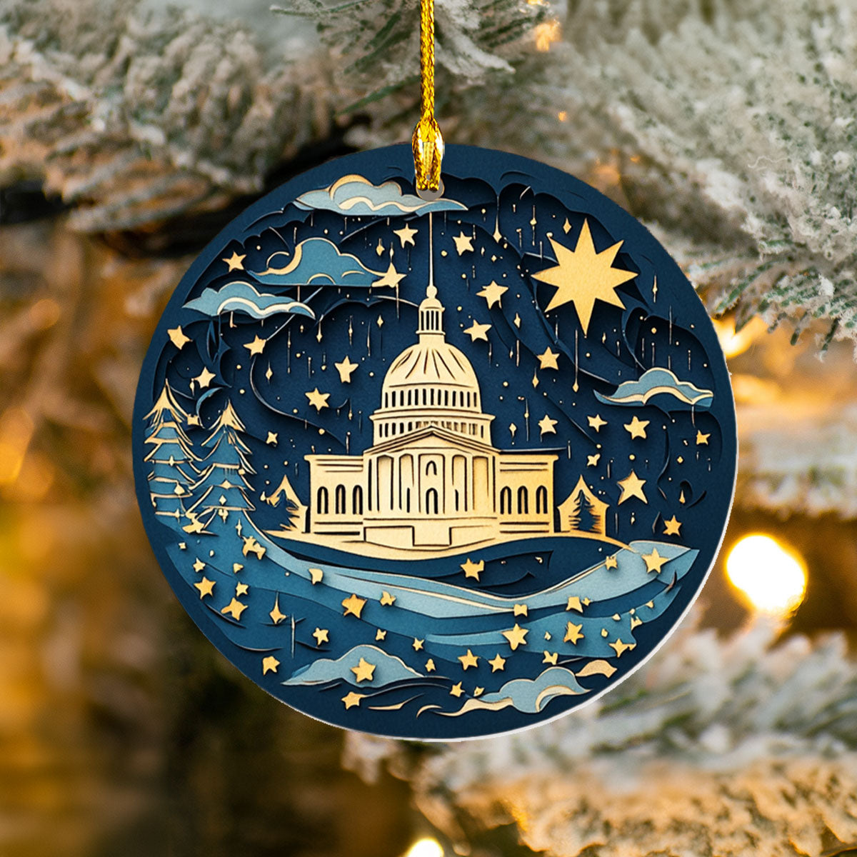 Acrylic Ornament Capitol Christmas Magical Christmas Spirit Ornament