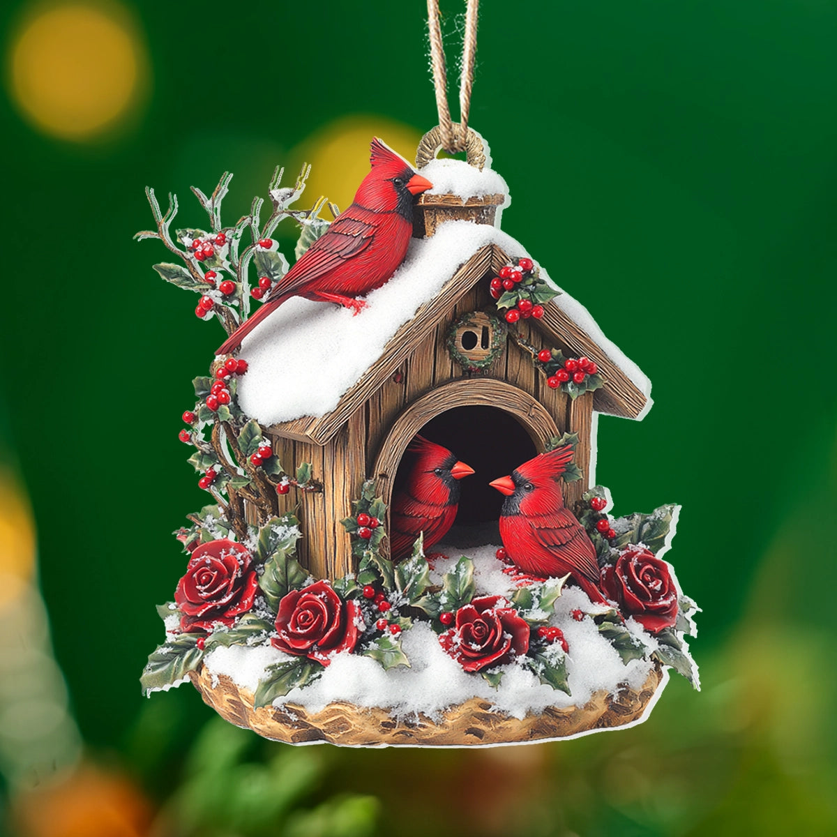 Acrylic Ornament Cardinal Cozy Haven Beautiful Ornament For Family