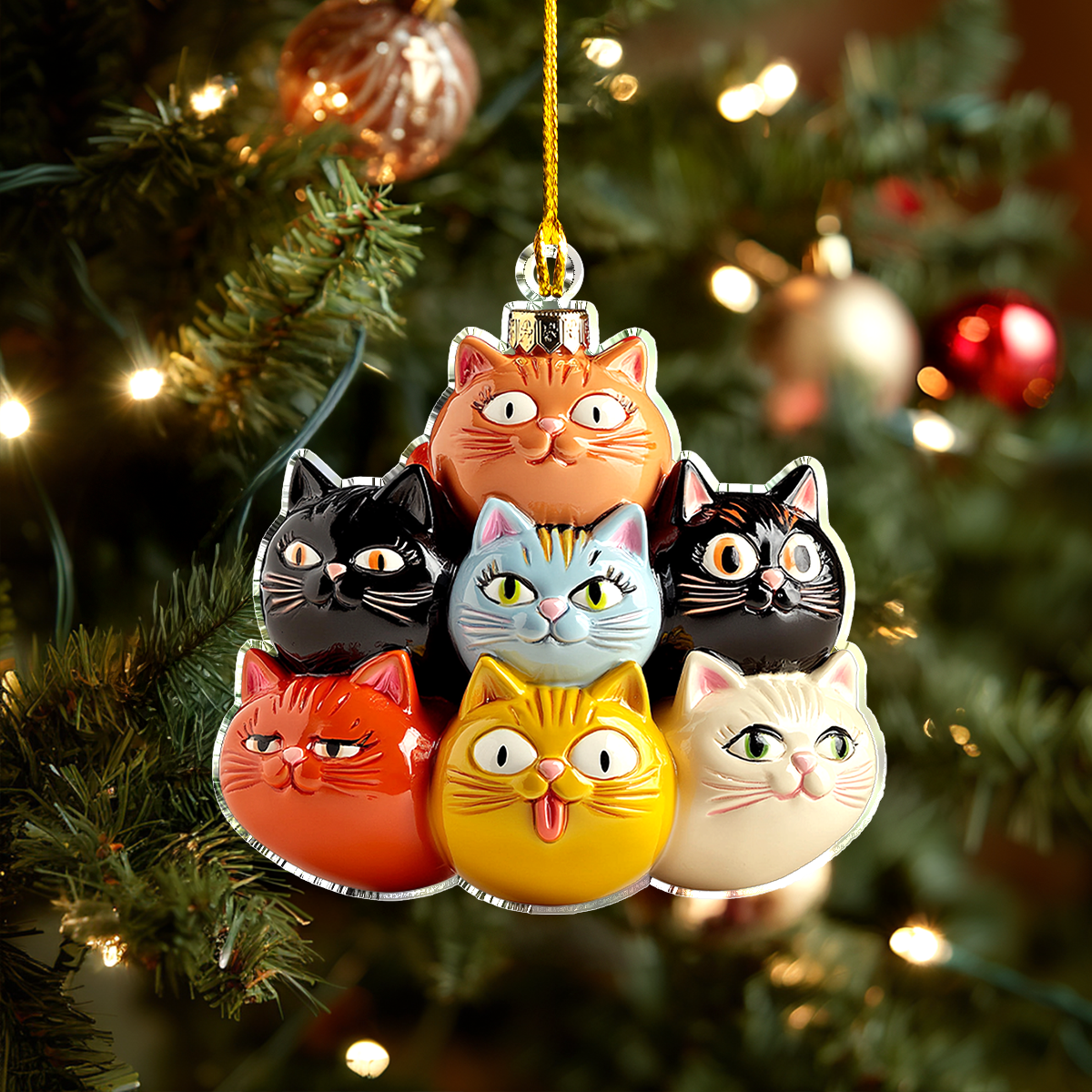 Acrylic Ornament Catitude Cat Lover Holiday Merch Collection