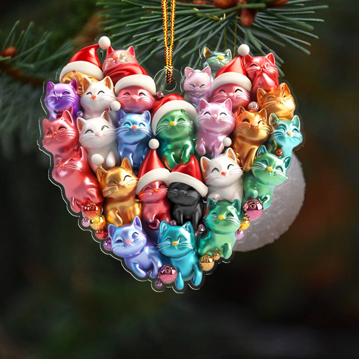 Acrylic Ornament Cats In My Heart Perfect Merch Gift Idea