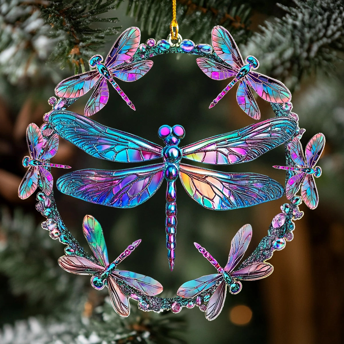 Acrylic Ornament Celestial Dragonfly Harmony Adorable Ornament For Friends