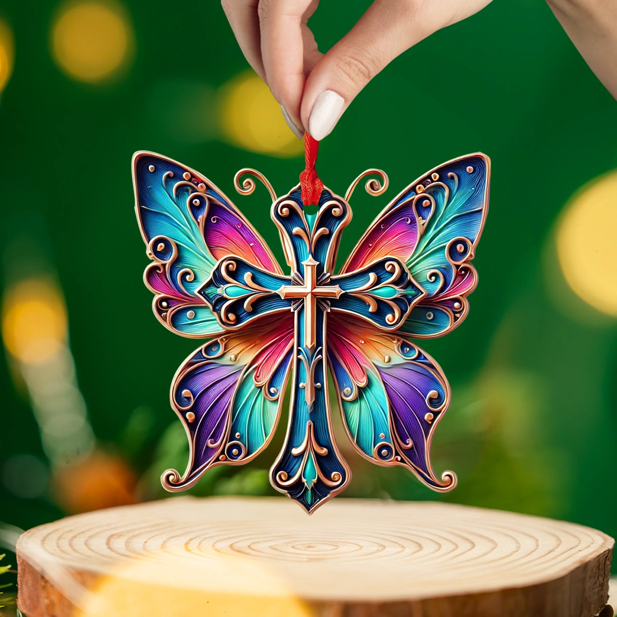 Acrylic Ornament Celestial Wings Of Faith Lovely Ornament Gift For Him