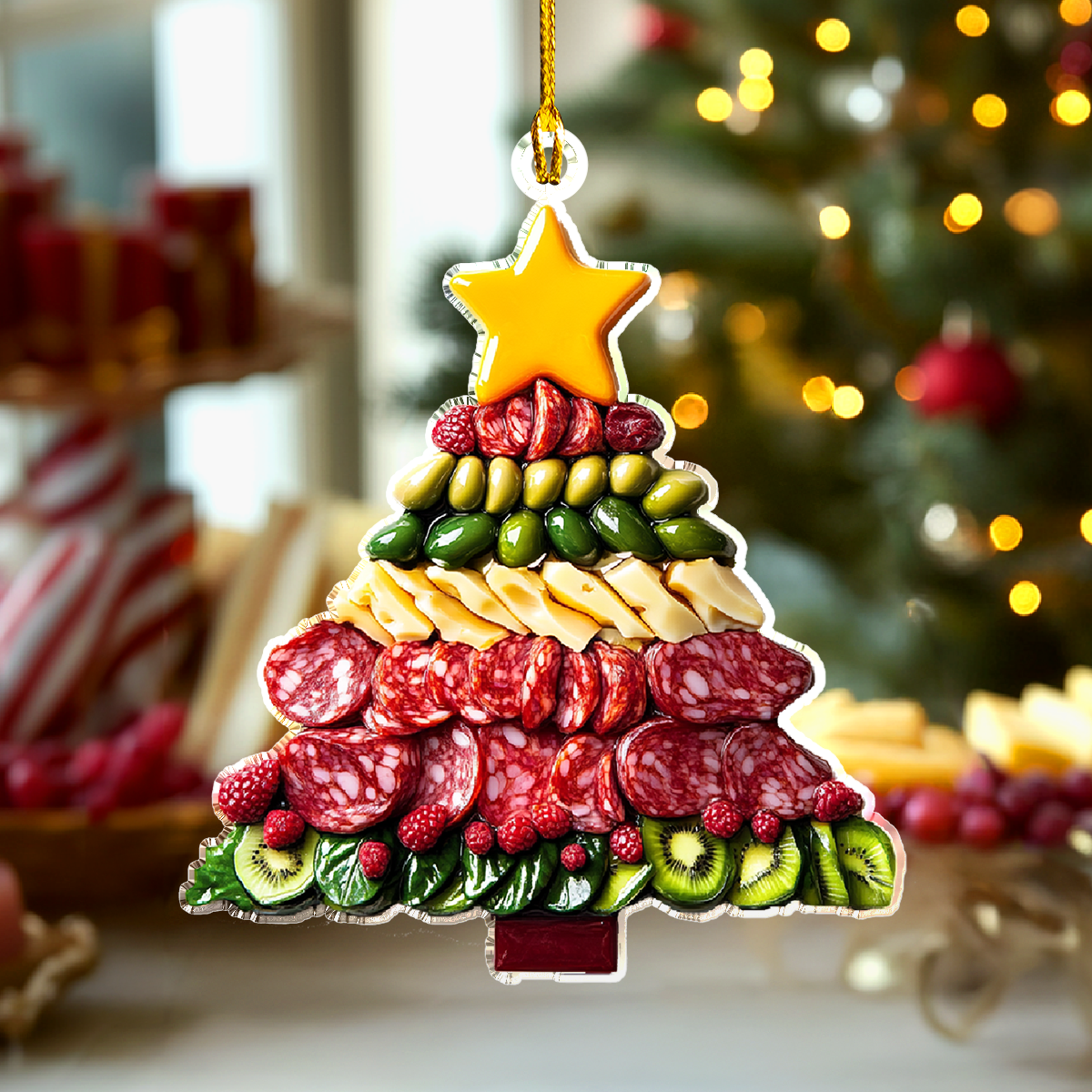 Acrylic Ornament Charcuterie Christmas Tree Heartfelt Gift For Mom And Dad Joyful Tree Ornament Collection