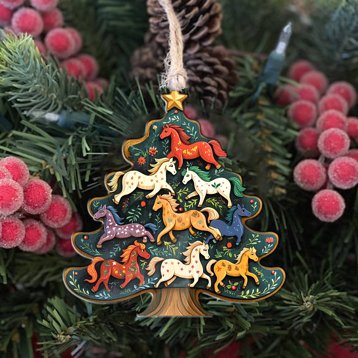 Acrylic Ornament Charming Horses Lovely Ornament Gift For Him