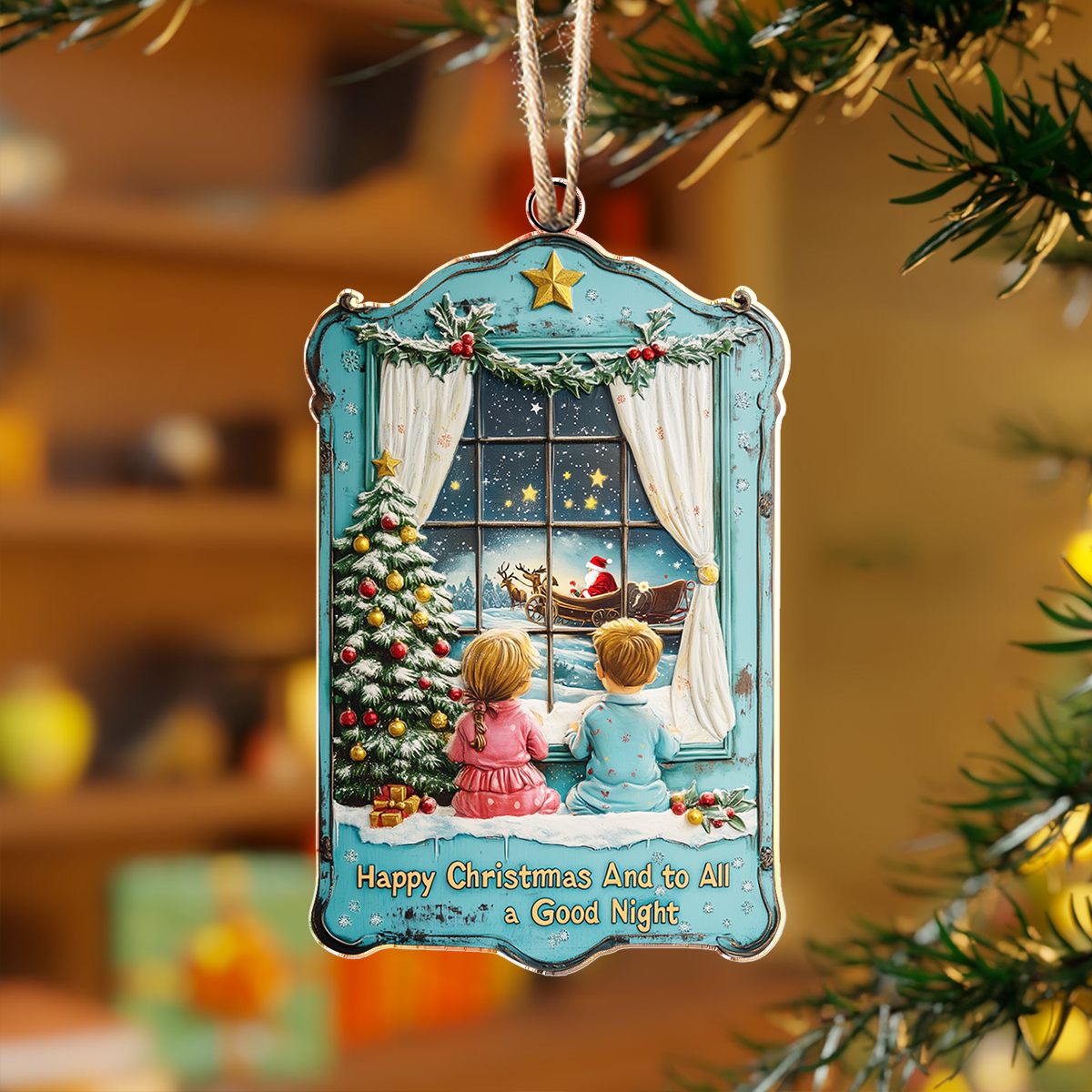 Acrylic Ornament Christmas Eve Magic Stylish Merch Ornament Design