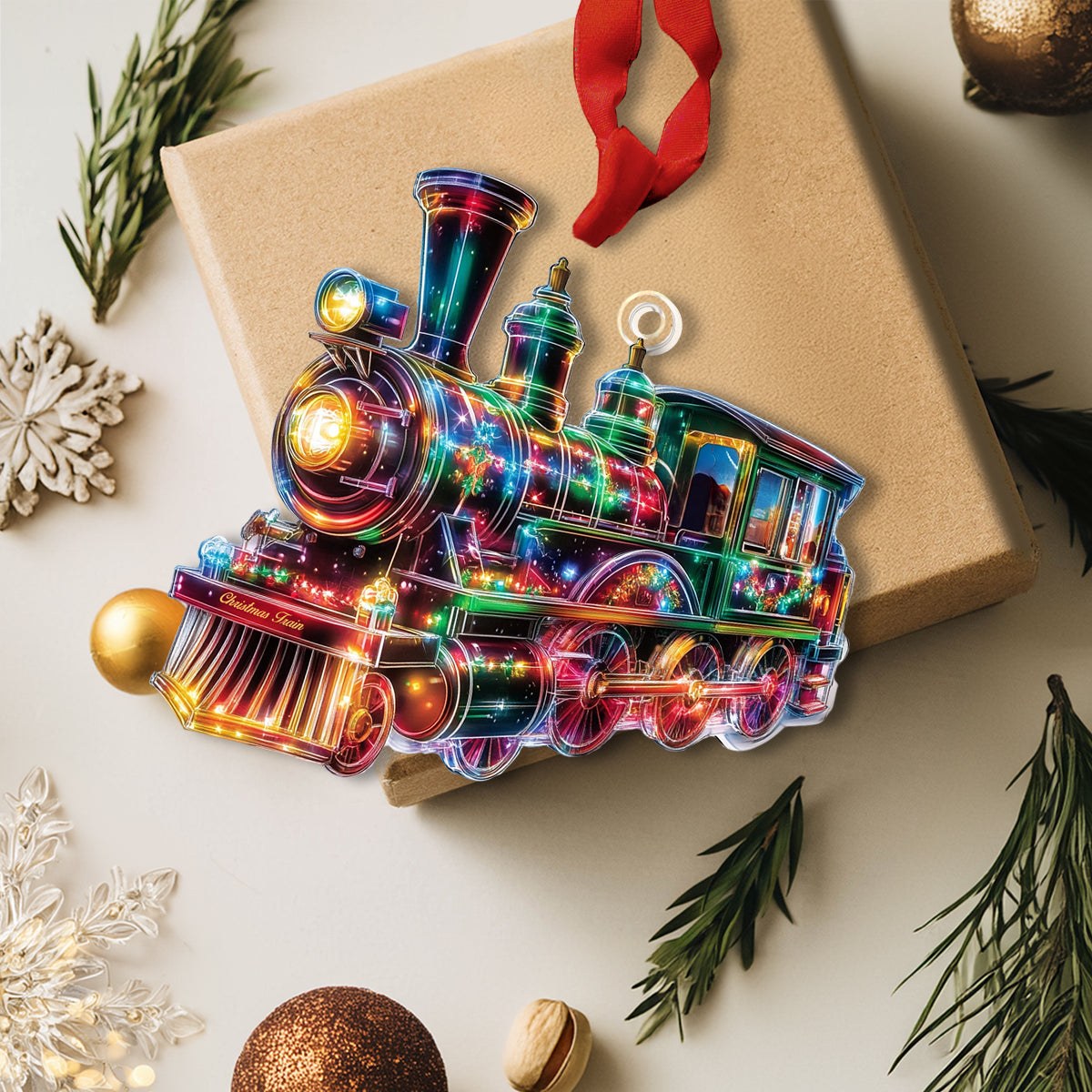 Acrylic Ornament Christmas Train Lovely Ornament Gift For Him