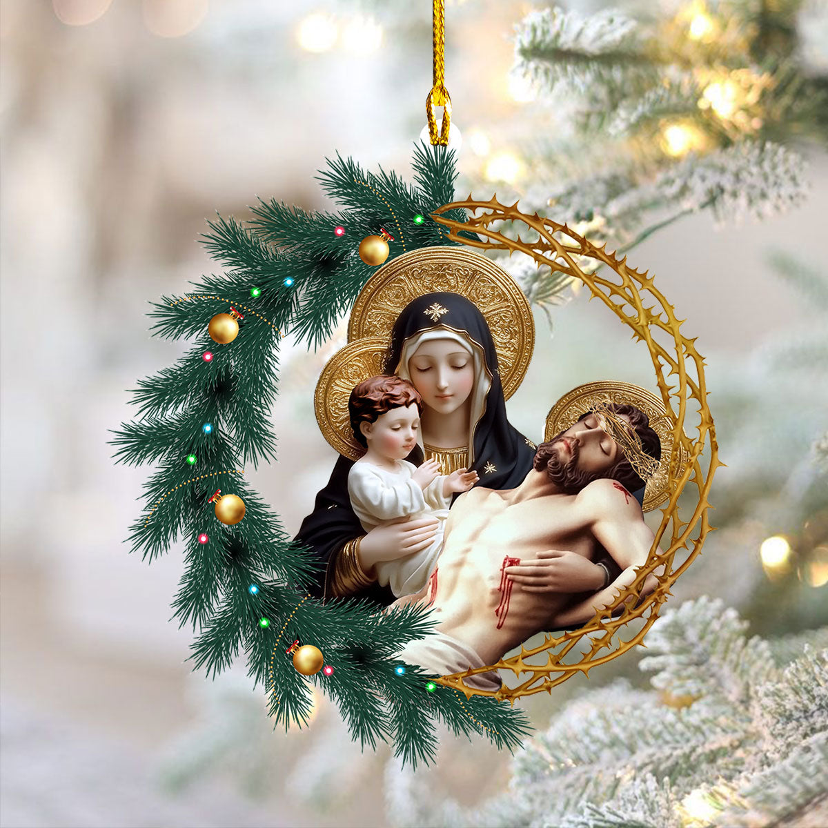 Acrylic Ornament Circle Of Salvation Elegant Christmas Tree Ornament