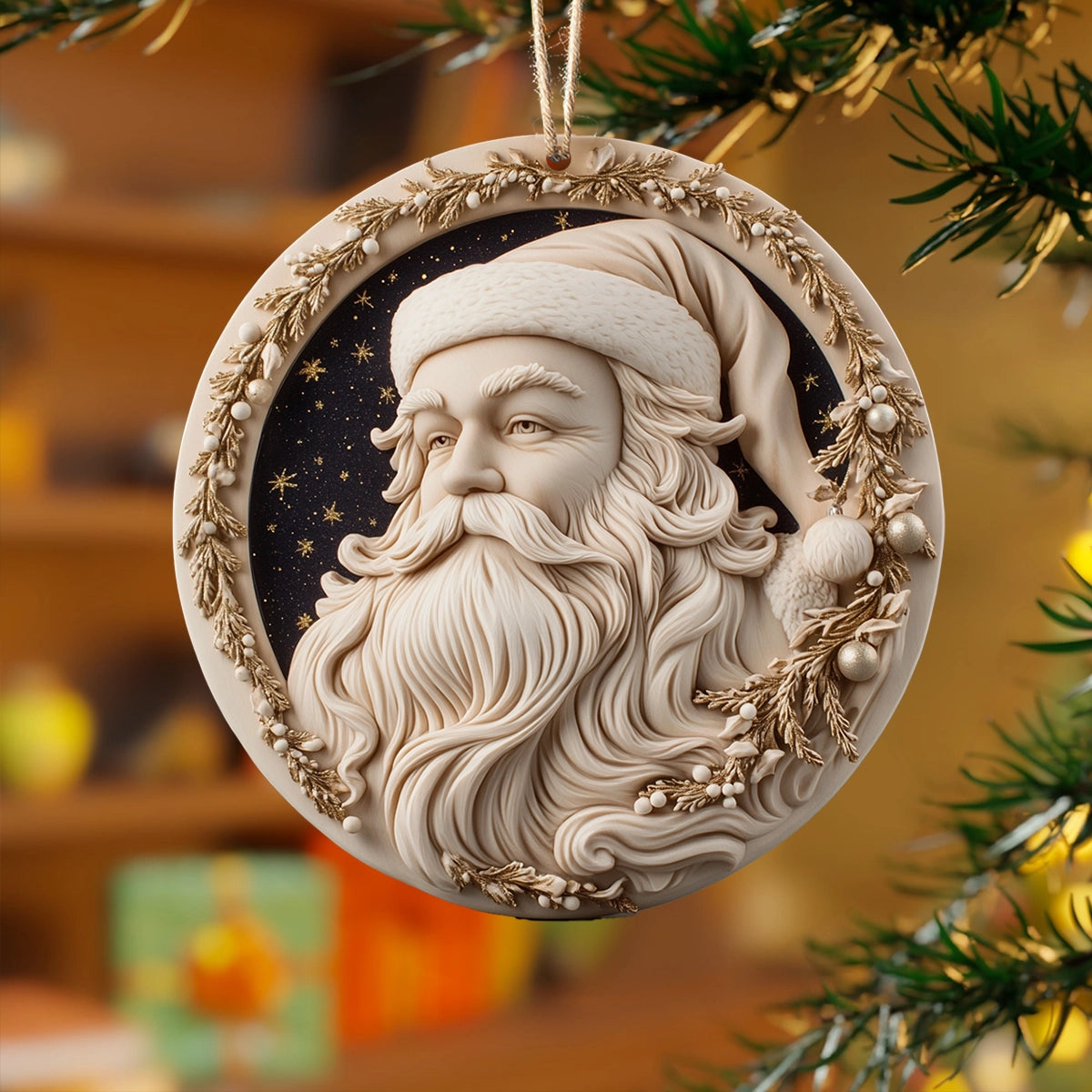 Acrylic Ornament Classic Santa Holiday Perfect Holiday Tree Decoration Unique Merch Gift Idea