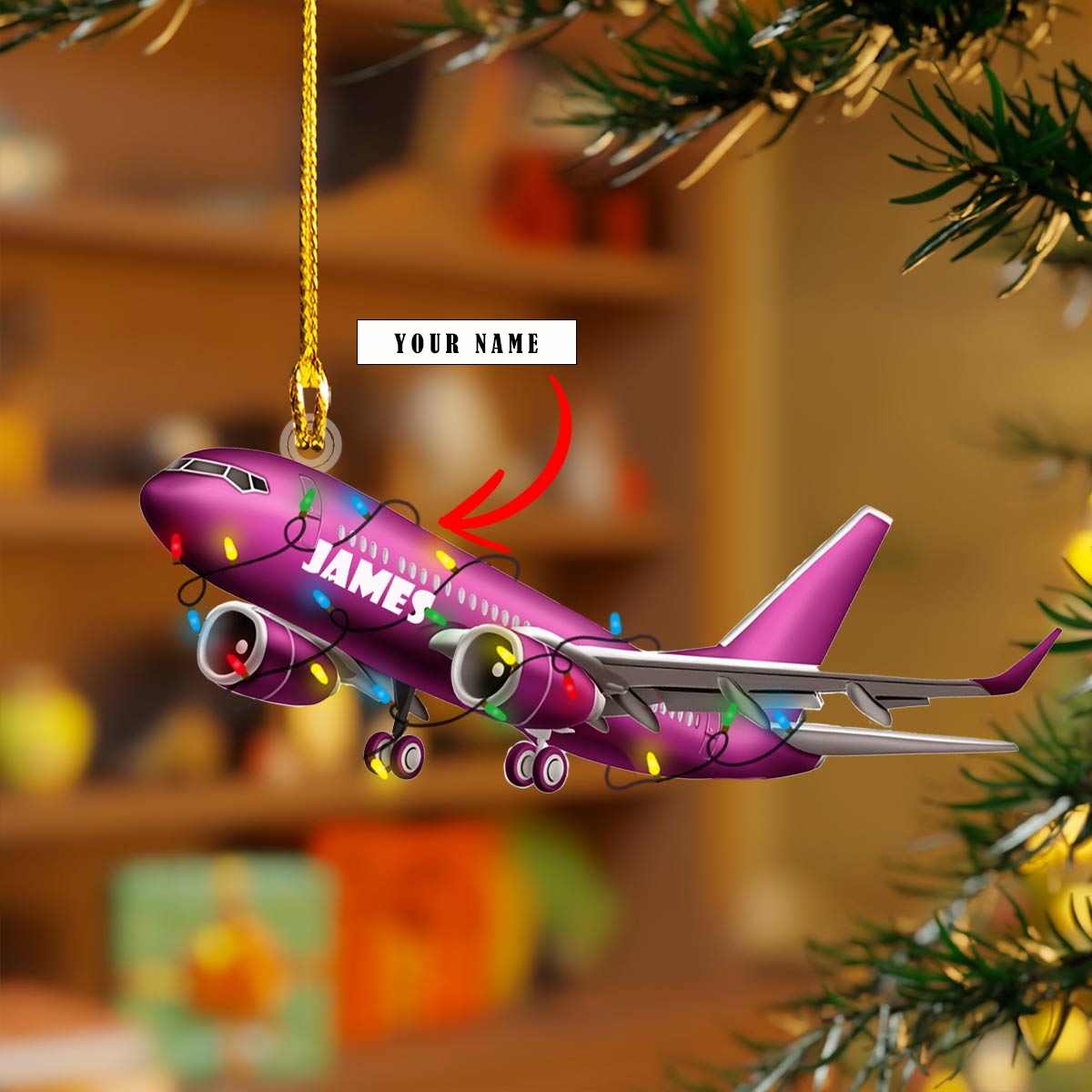 Acrylic Ornament Colorful Airplane Collection Cute Custom Christmas Ornament
