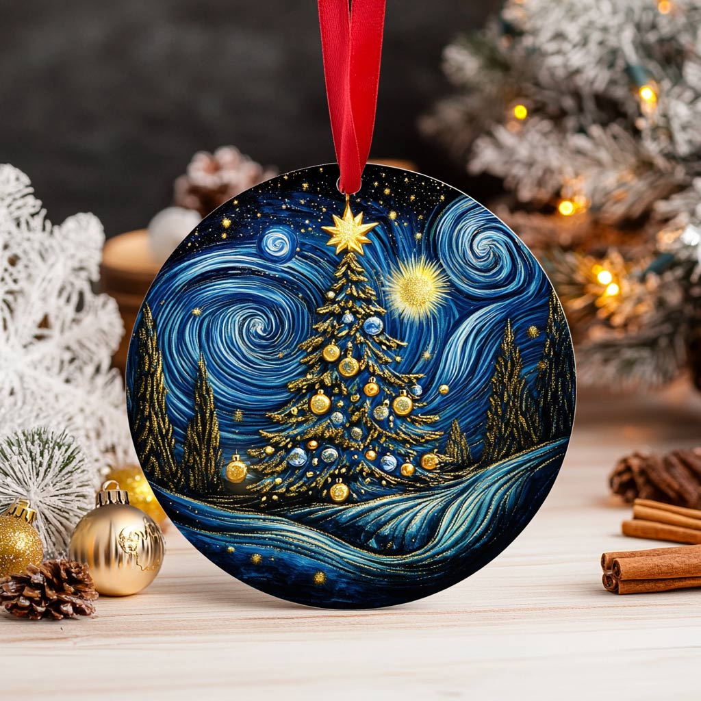 Acrylic Ornament Cosmic Christmas Festive Merch Ornament Design