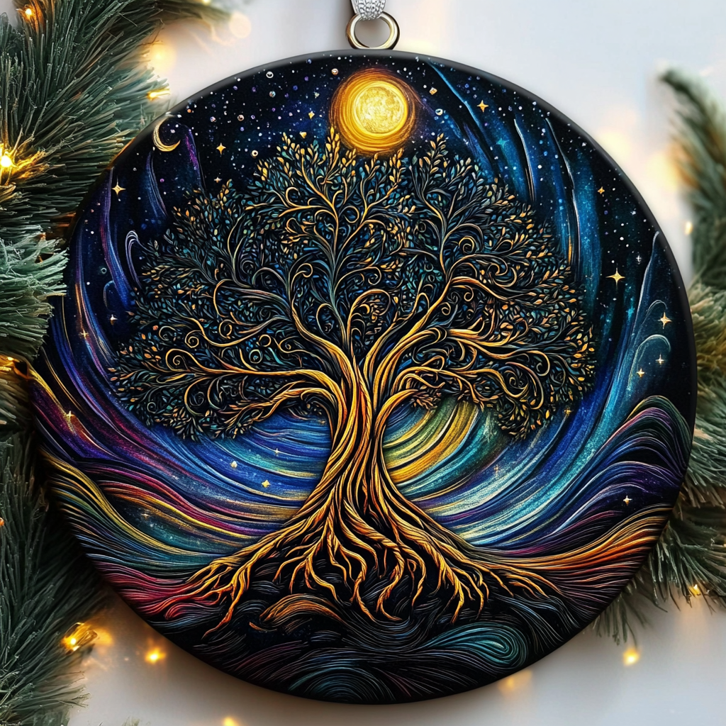 Acrylic Ornament Cosmic Tree Of Life Perfect Ornament Gift For Her