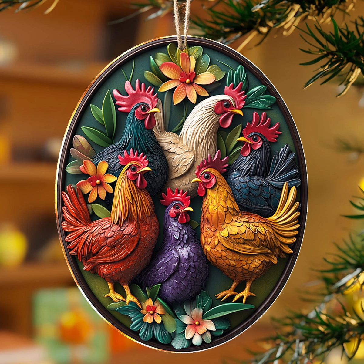 Acrylic Ornament Countryside Gathering Perfect Holiday Tree Decoration Unique Merch Gift Idea