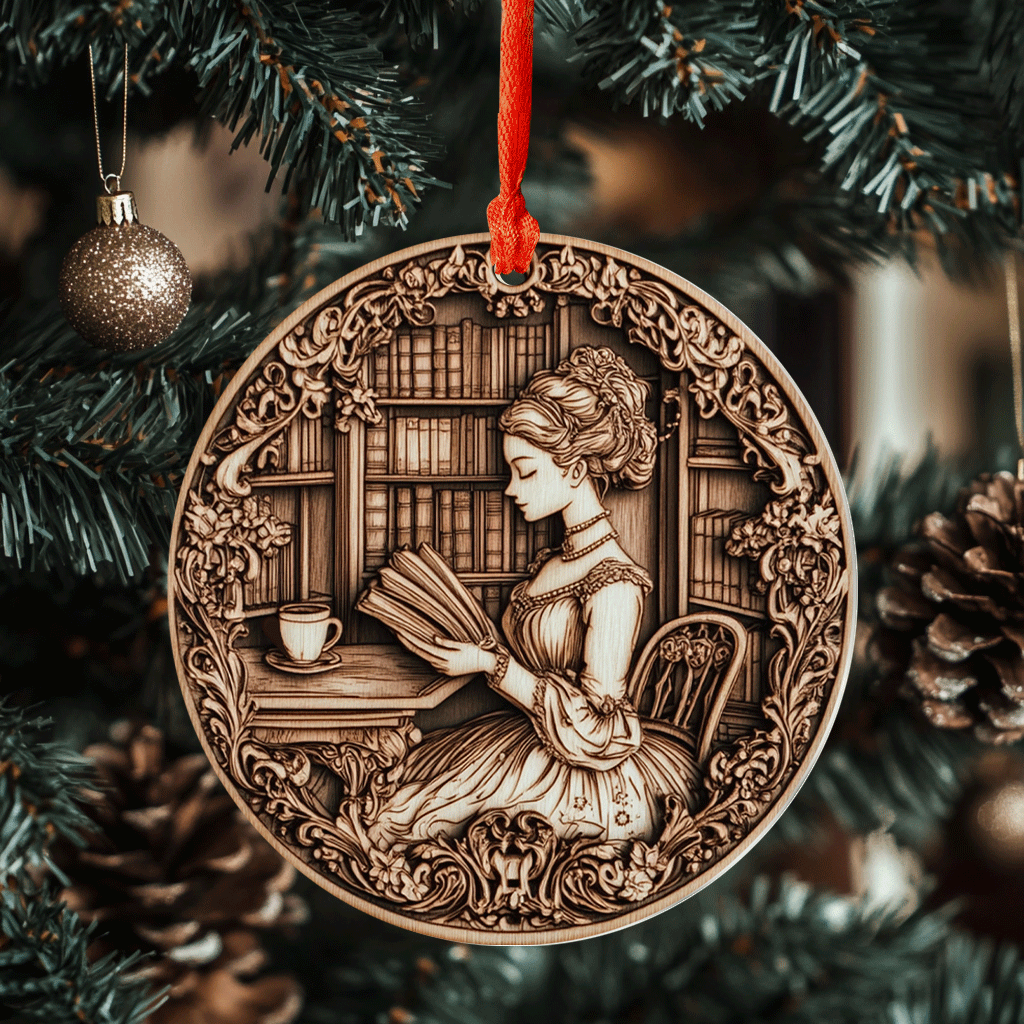 Acrylic Ornament Cozy Reader Holiday Merch Collection
