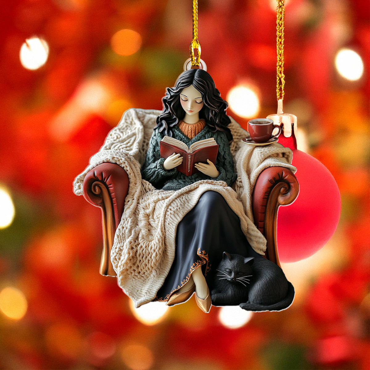 Acrylic Ornament Cozy Reading Thoughtful Ornament For Dad