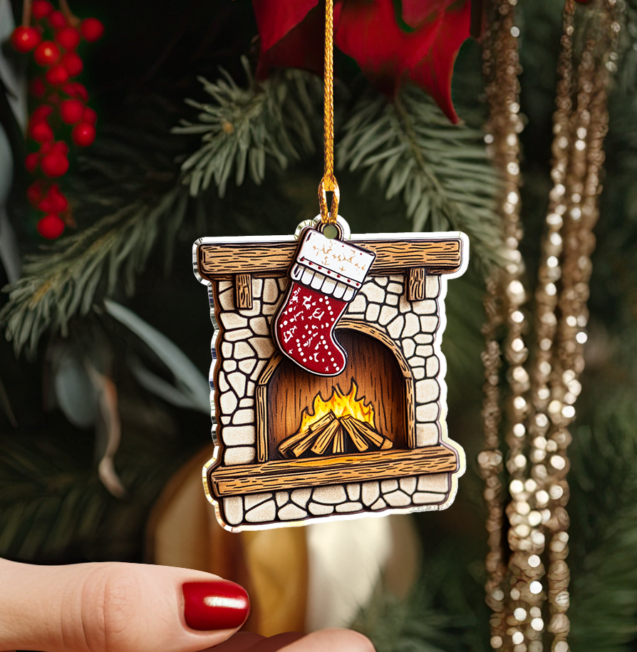 Acrylic Ornament Cozy Yuletide Memories Perfect Ornament Gift For Her