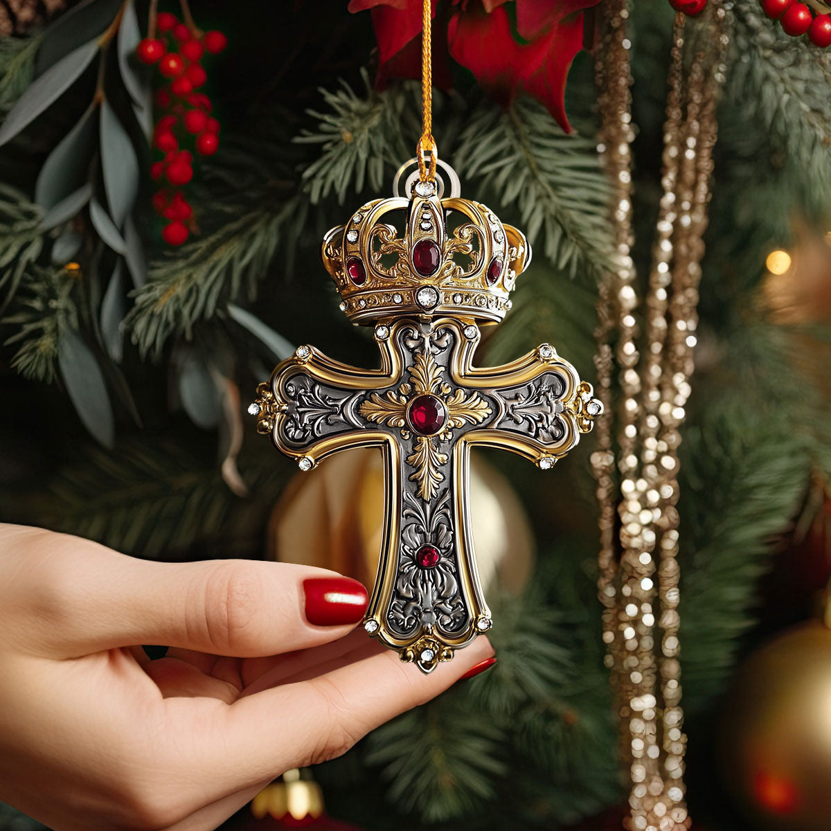 Acrylic Ornament Cross And Crown Perfect Merch Gift Idea