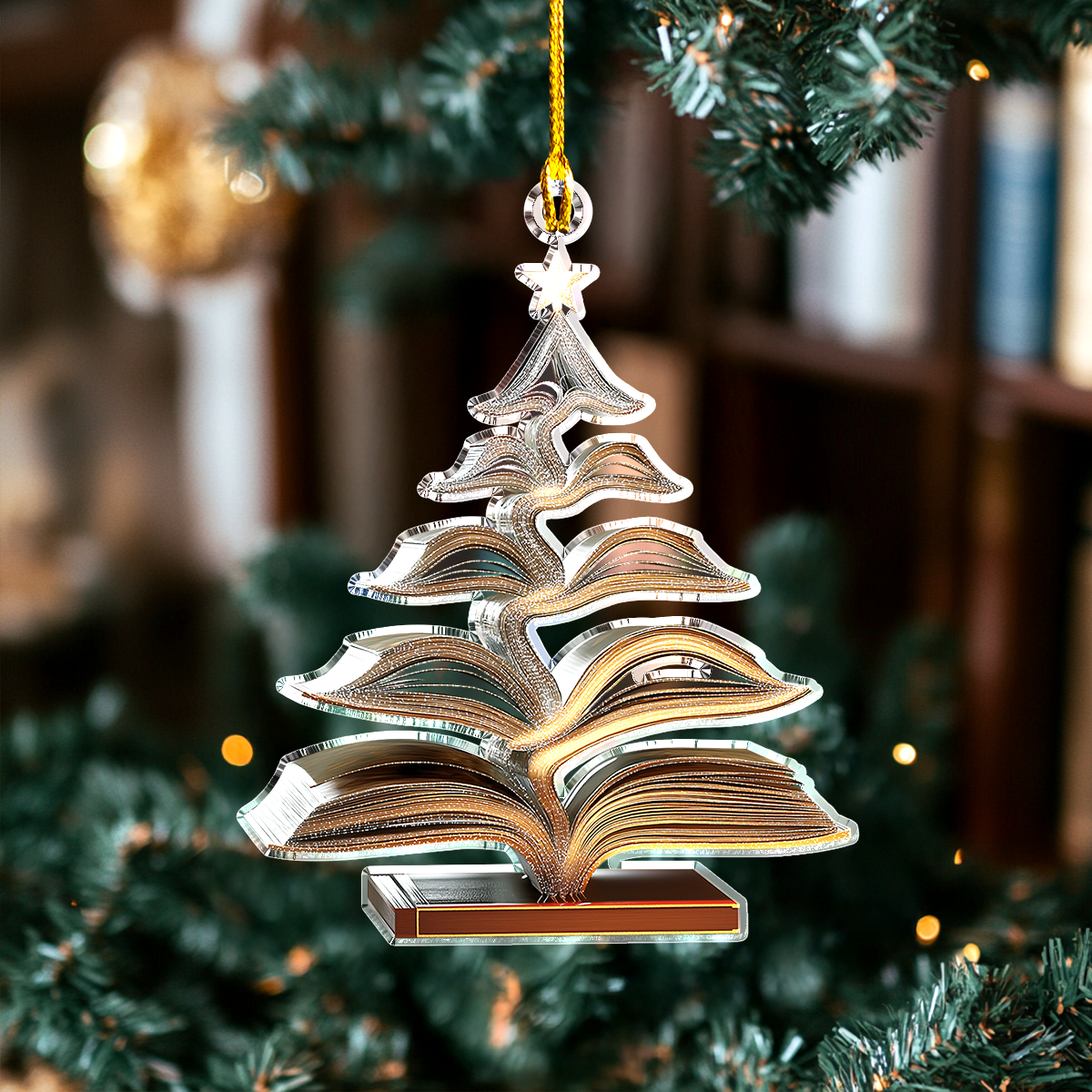 Acrylic Ornament Crystal Book Tree Heartwarming Family Ornament Keepsake
