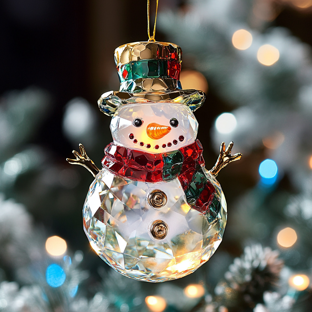 Acrylic Ornament Crystal Christmas Stylish Merch Ornament Design