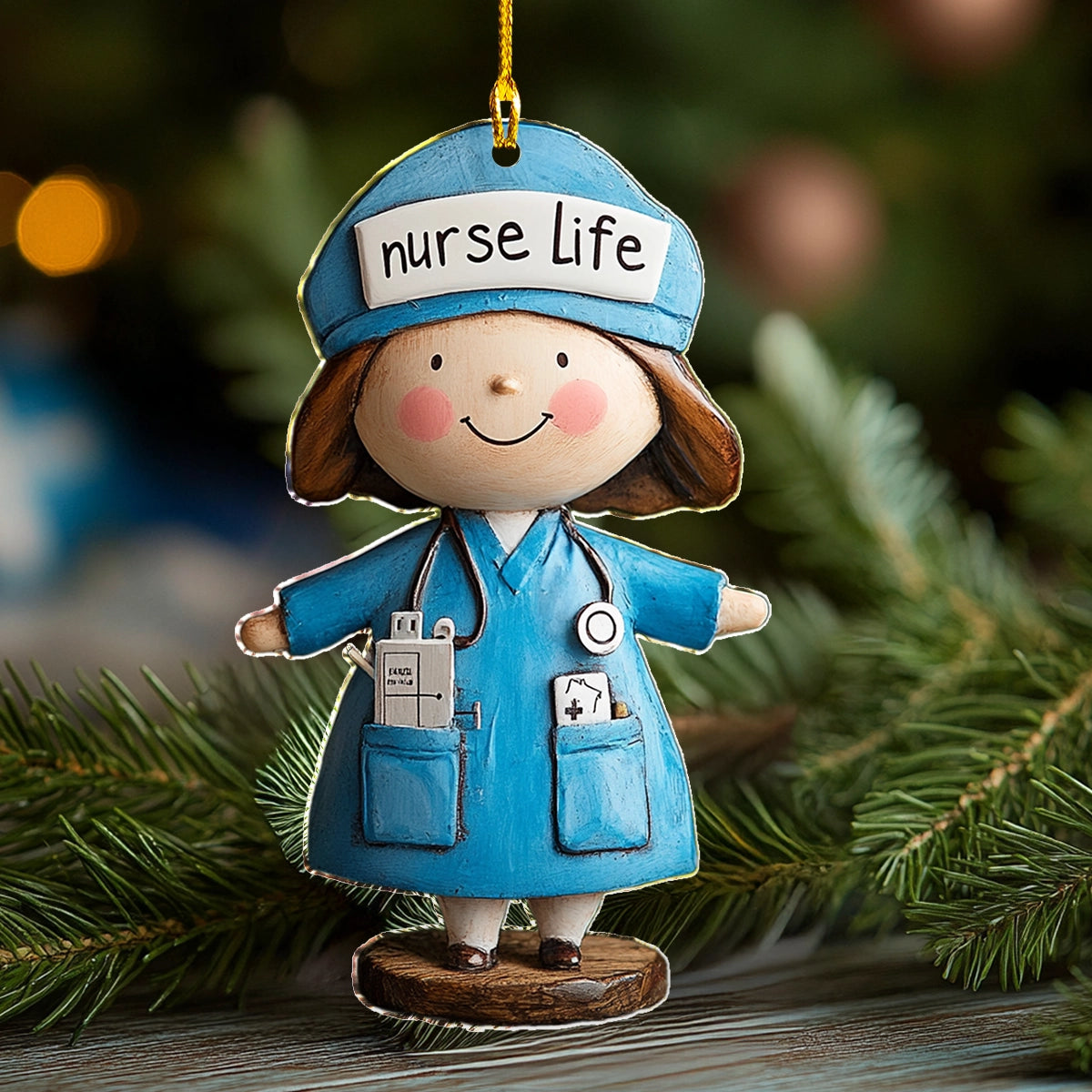Acrylic Ornament Cute Nurse Life Christmas Ornament for Merch Lovers