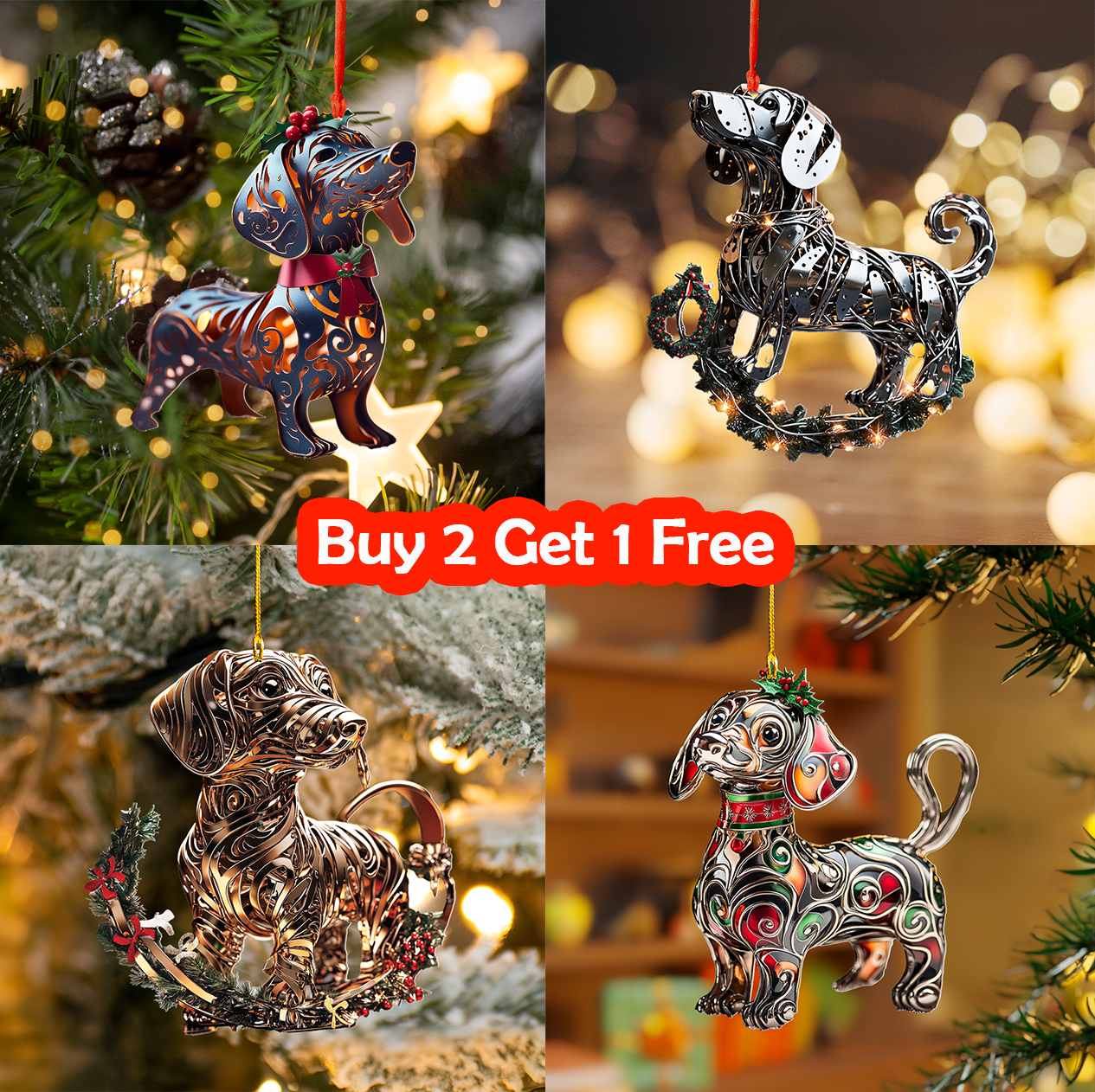 Acrylic Ornament Dachshund Metalworks Collection Memorable Merch Keepsake