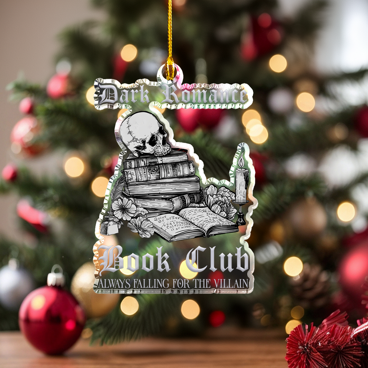 Acrylic Ornament Dark Romance Book Club Charming Merch For Christmas Special Holiday Tree Decor