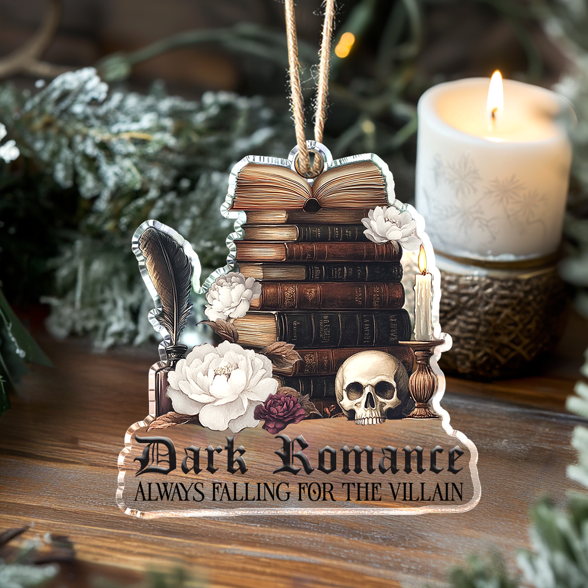 Acrylic Ornament Dark Romance Enchantment Holiday Merch Decor Idea