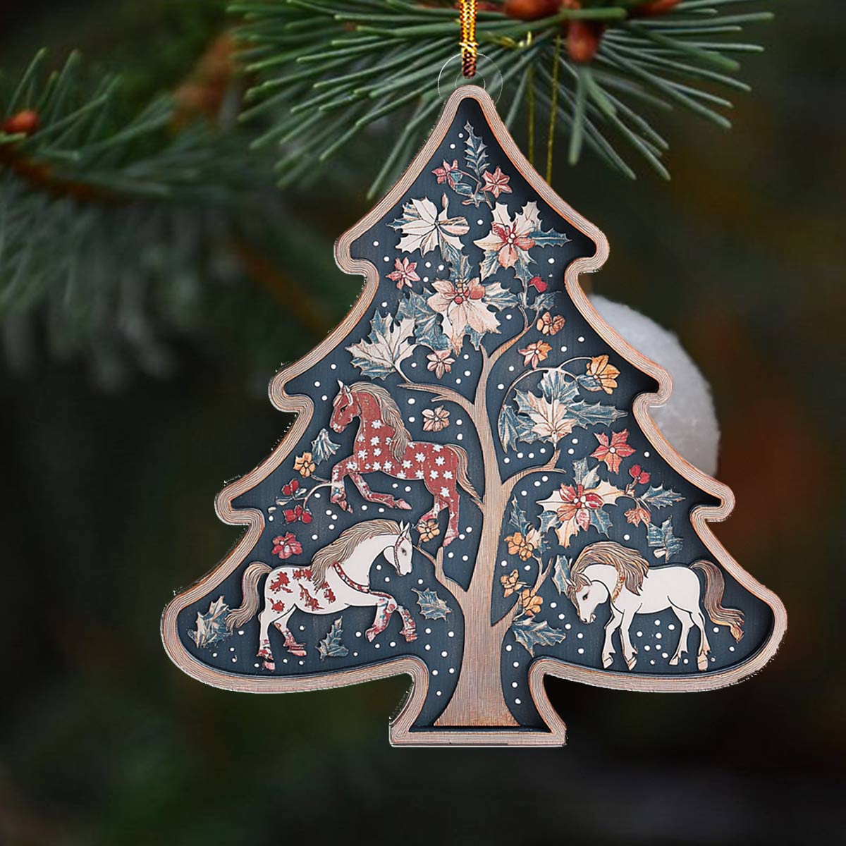 Acrylic Ornament Delicate Horses Lovely Unique Merch Ornament Gift