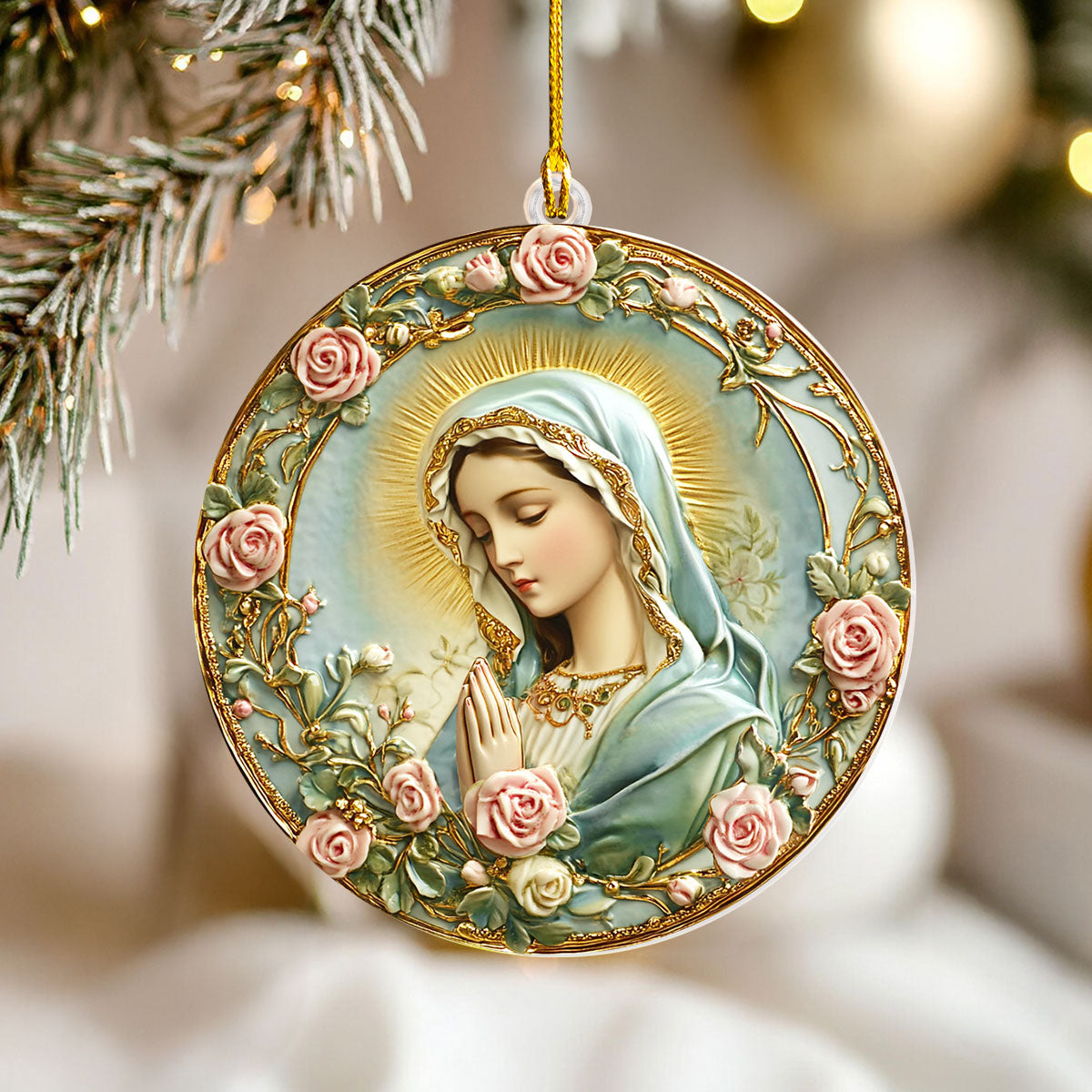 Acrylic Ornament Divine Maternal Love Festive Living Room Ornament