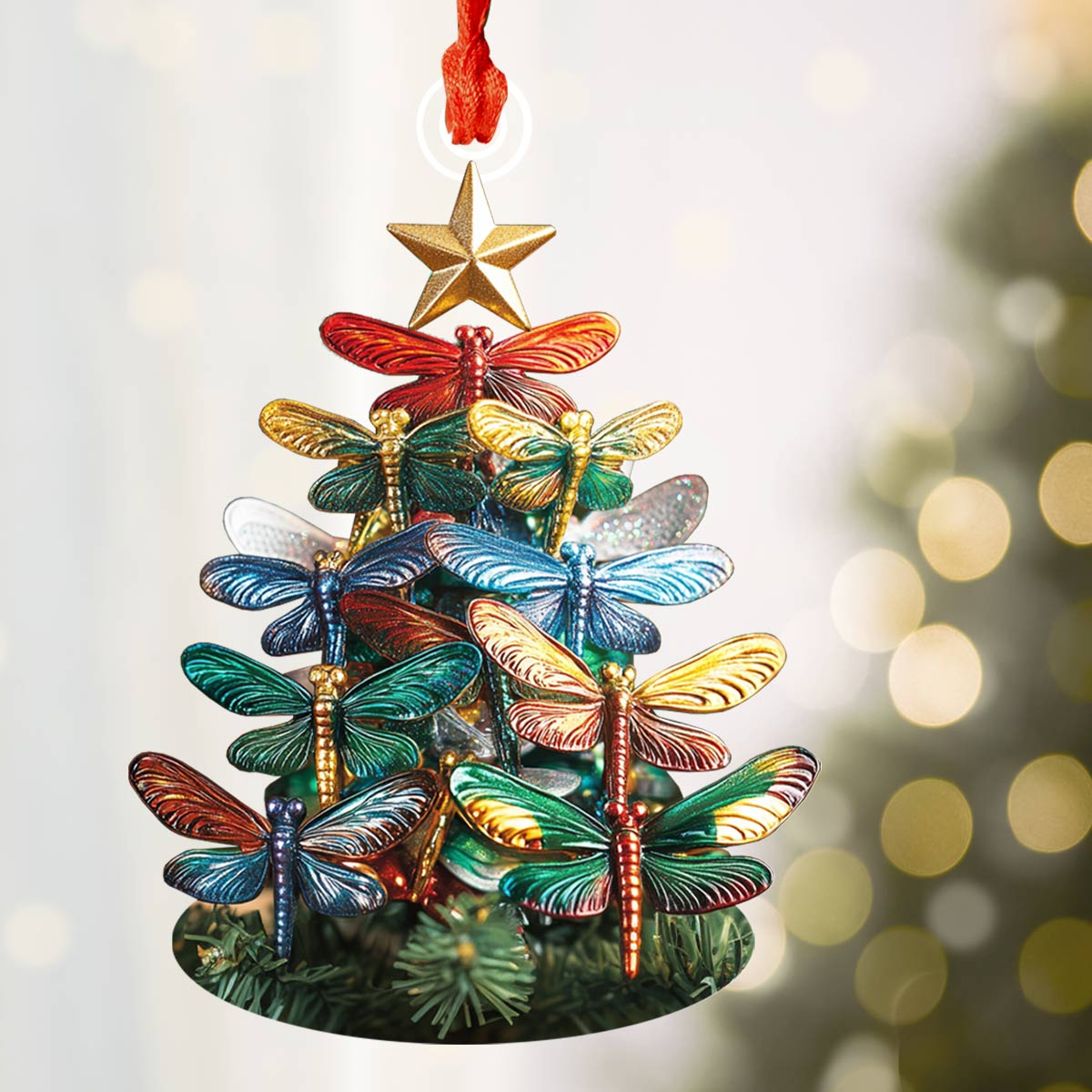 Acrylic Ornament Dragonfly Dream Festive Merch Ornament Design