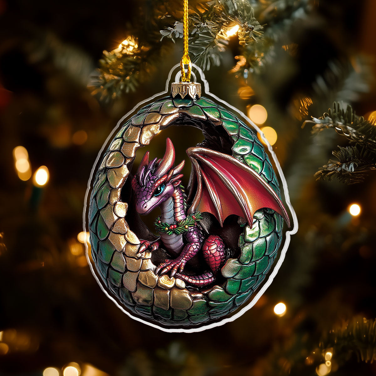 Acrylic Ornament Dragons Hearth Collection Stylish Merch Ornament Design
