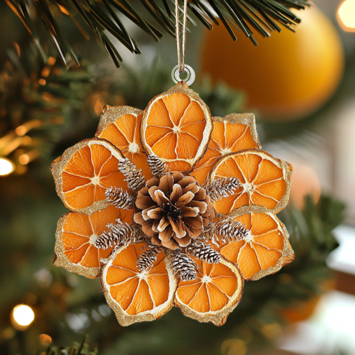 Acrylic Ornament Dried Orange Stylish Merch Ornament Design