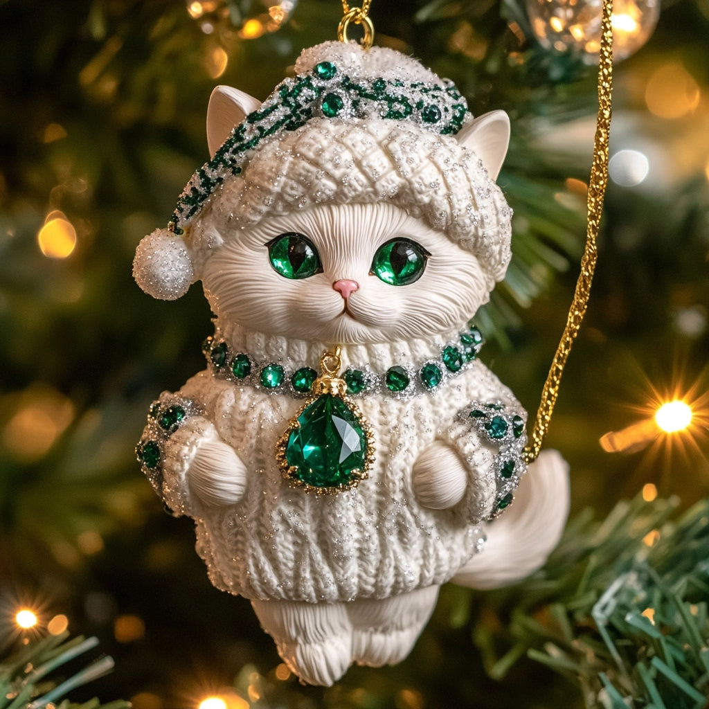Acrylic Ornament Emerald Frost Kitty Perfect Merch Gift Idea