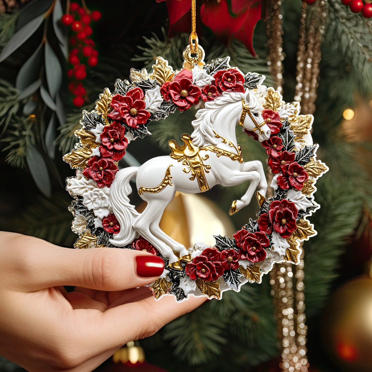 Acrylic Ornament Enchanted Carousel Horse Joyful Tree Ornament Collection