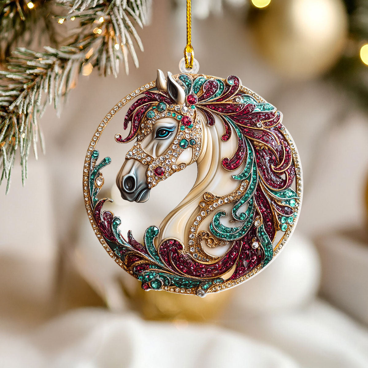 Acrylic Ornament Enchanted Horse Treasure Charming Personalized Ornament