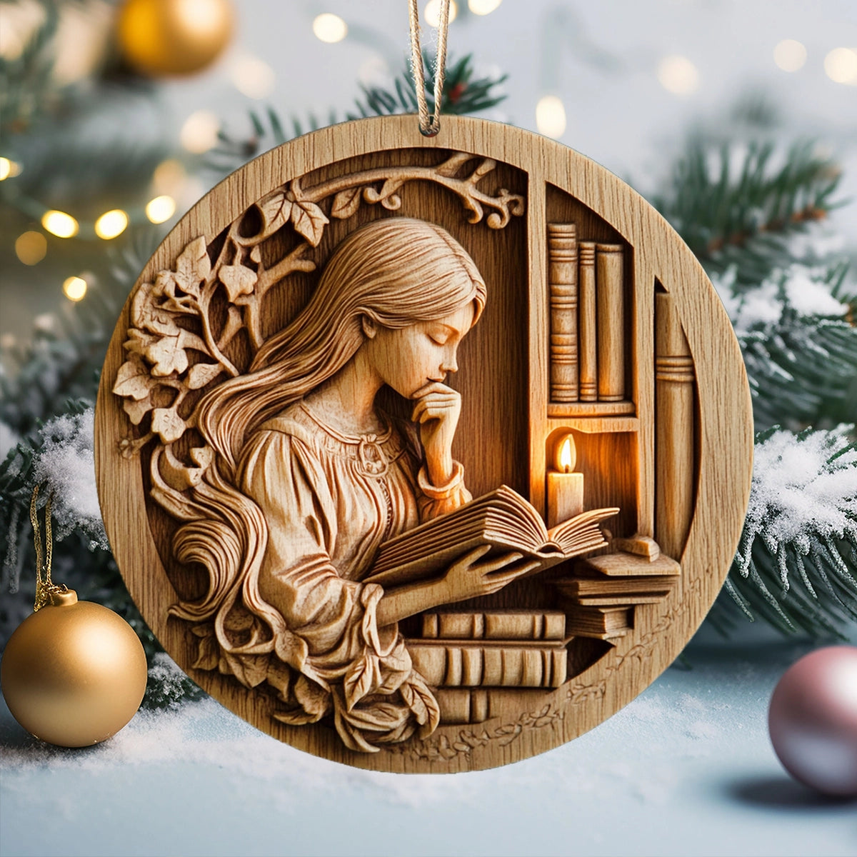 Acrylic Ornament Enchanted Readers Holiday Merch Collection
