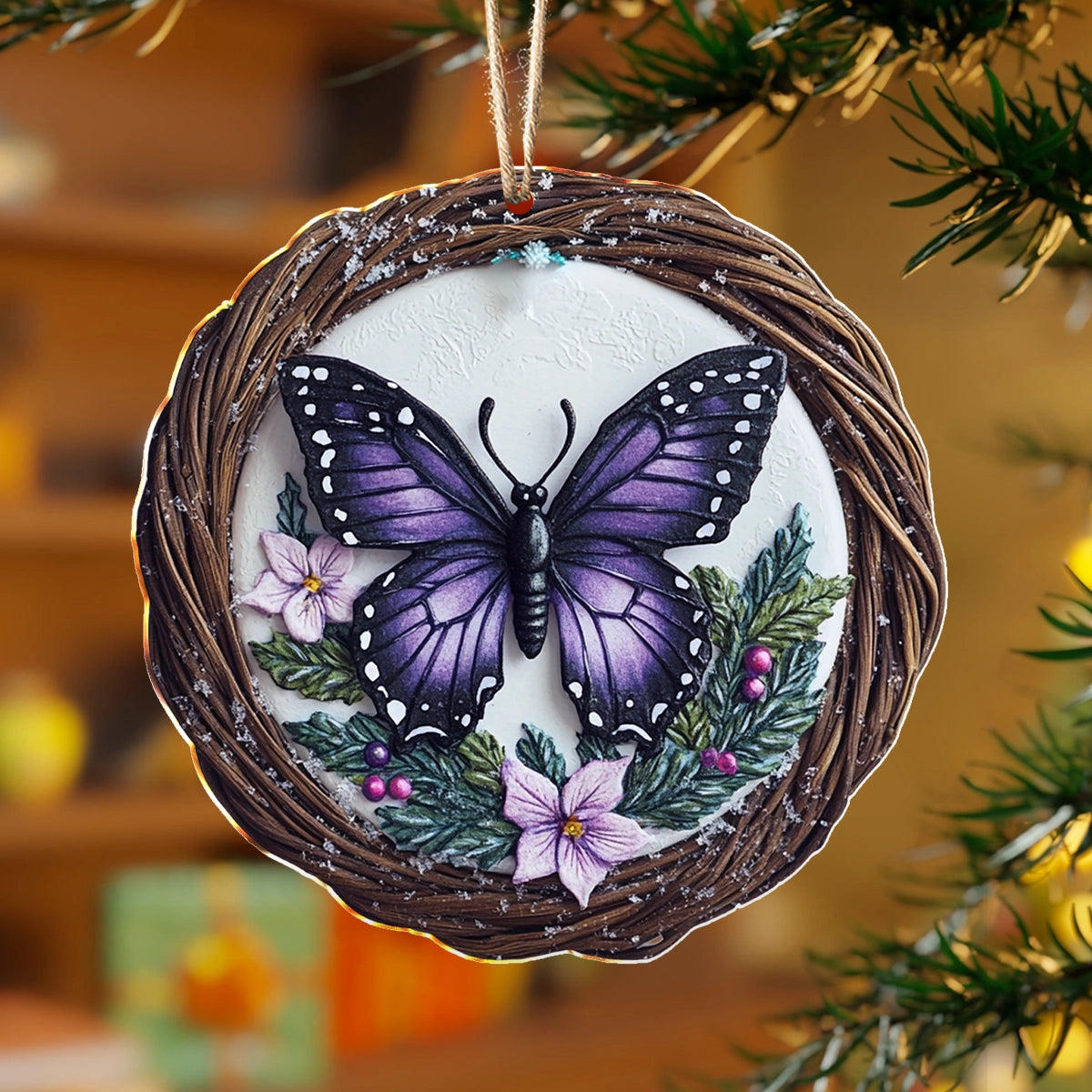 Acrylic Ornament Enchanted Winter Butterfly Perfect Ornament Gift For Her