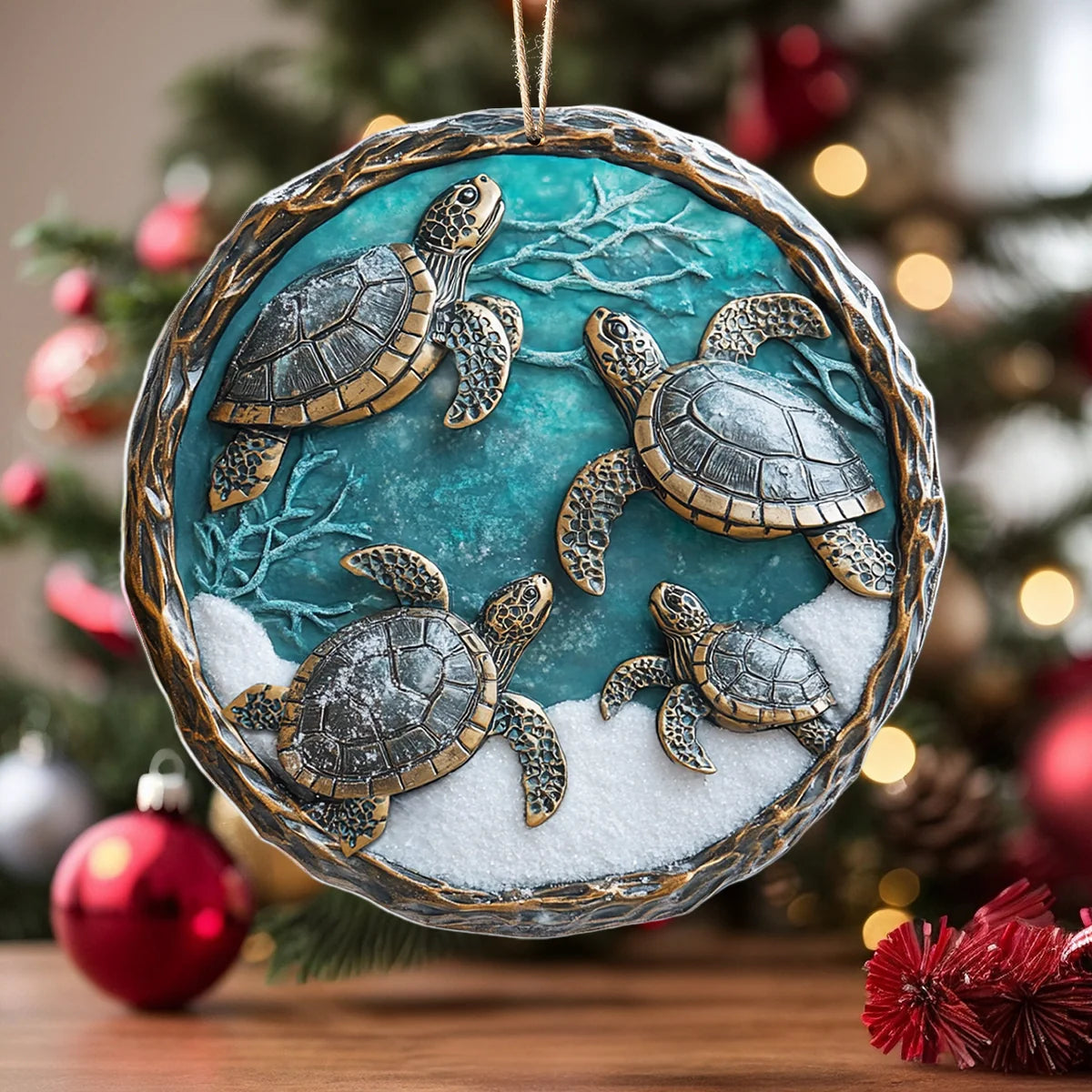 Acrylic Ornament Family Tide Sea Turtle Perfect Merch Gift Idea