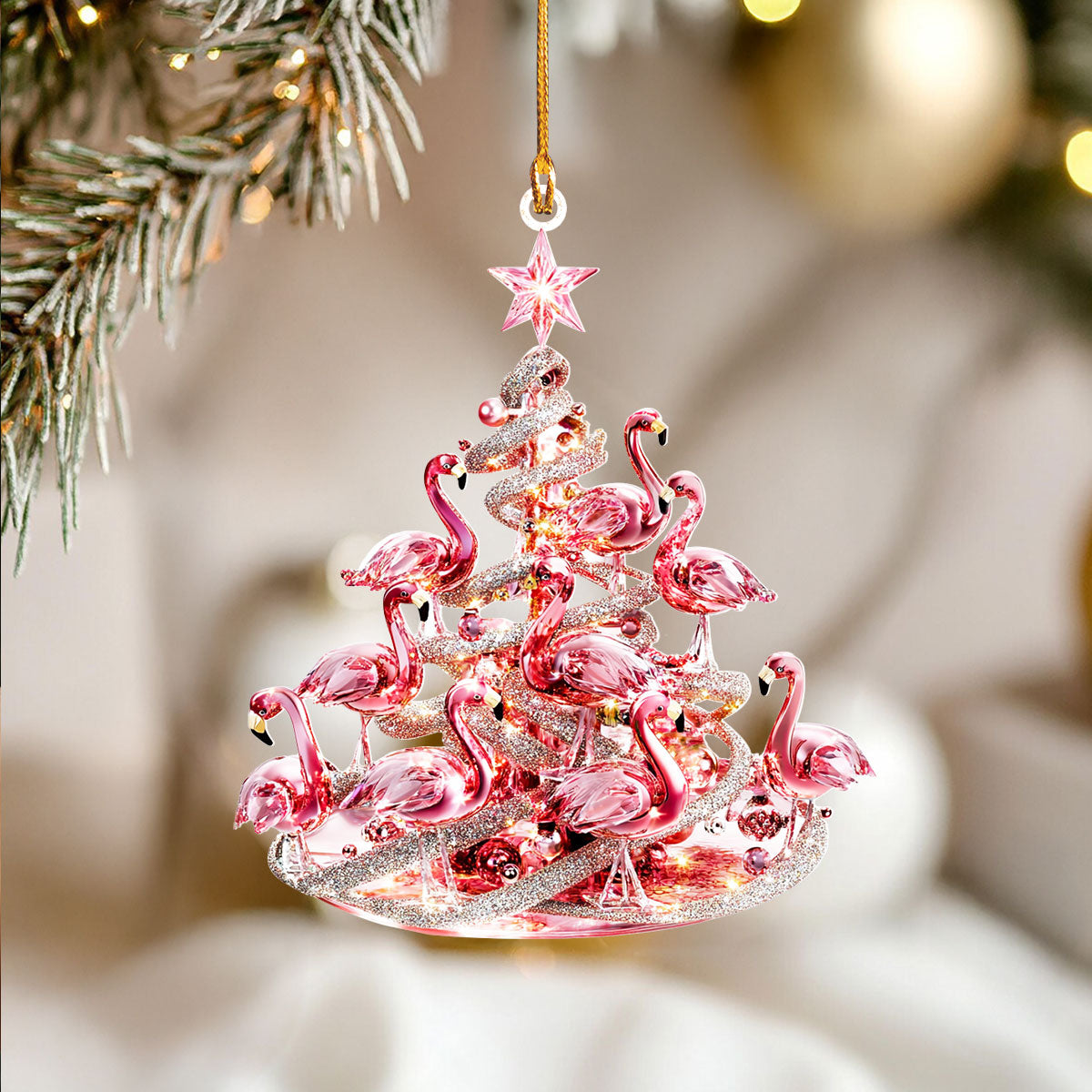 Acrylic Ornament Fantasy Flamingo Festive Living Room Ornament